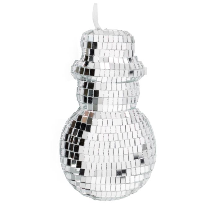 Hanger Disco sneeuwpop - Zilver - 12,5cm