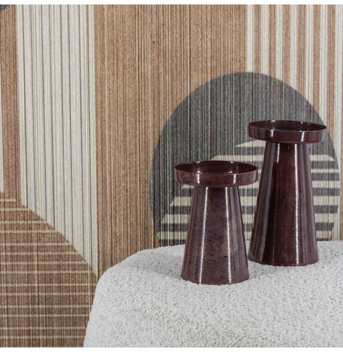 Metalen kaarsenstandaard rosewood