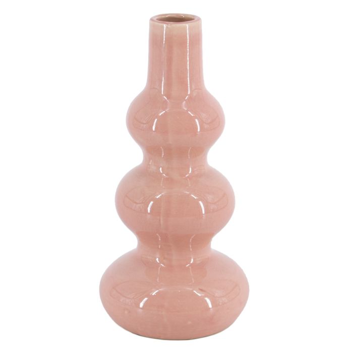 Aardewerk vaas pink