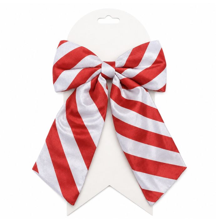 Stoffen strik 19cm rood/wit