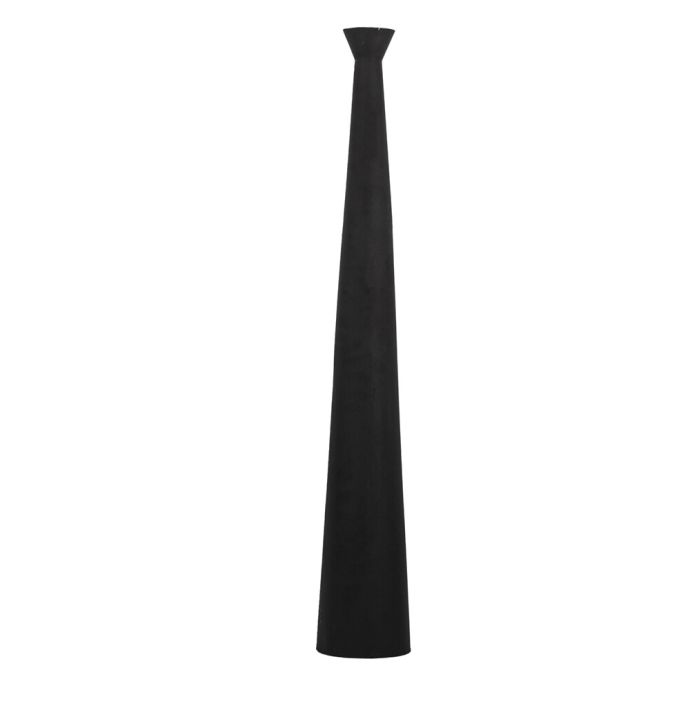 Metalen lange vaas black texture