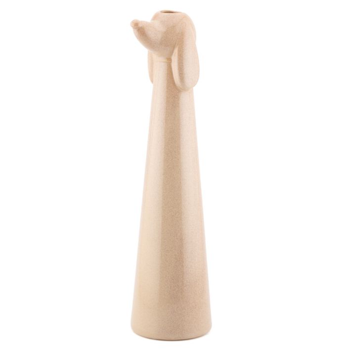Aardewerk vaas Canis beige L