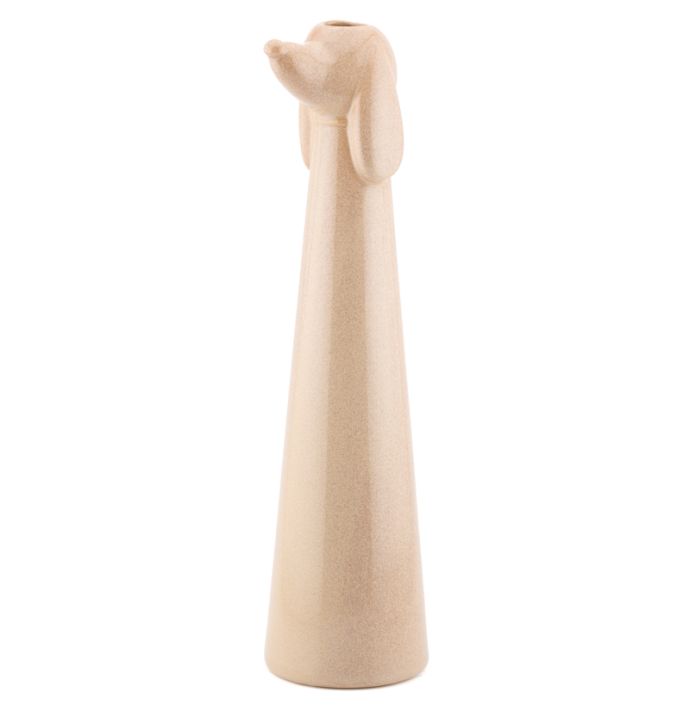 Aardewerk vaas Canis beige L