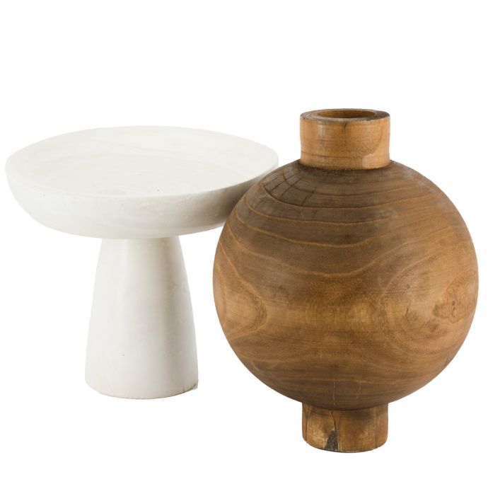 Houten plateau wit