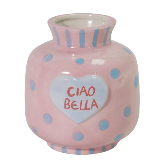 Aardewerk vaas Ciao bella
