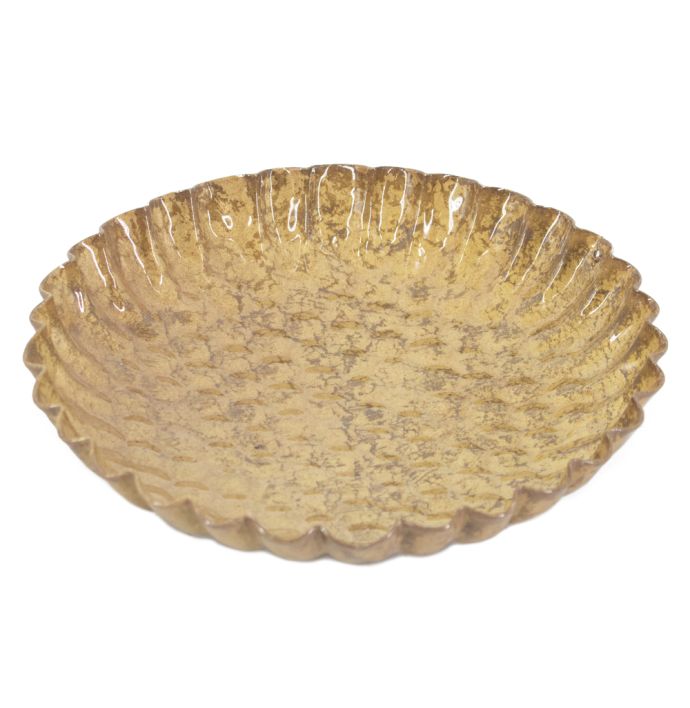 Metalen schaaltje honeycomb peach
