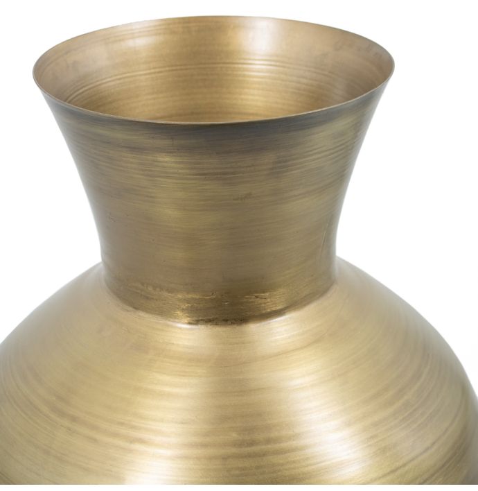 Metalen vaas goud