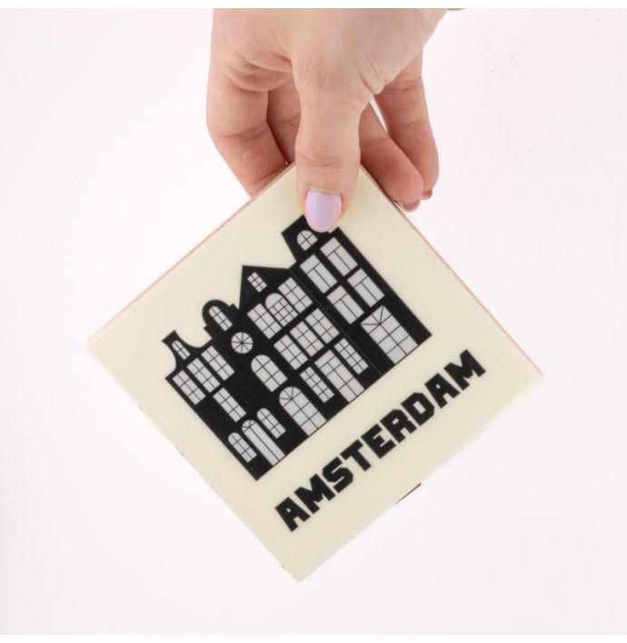 Tegeltje Amsterdamse huisjes