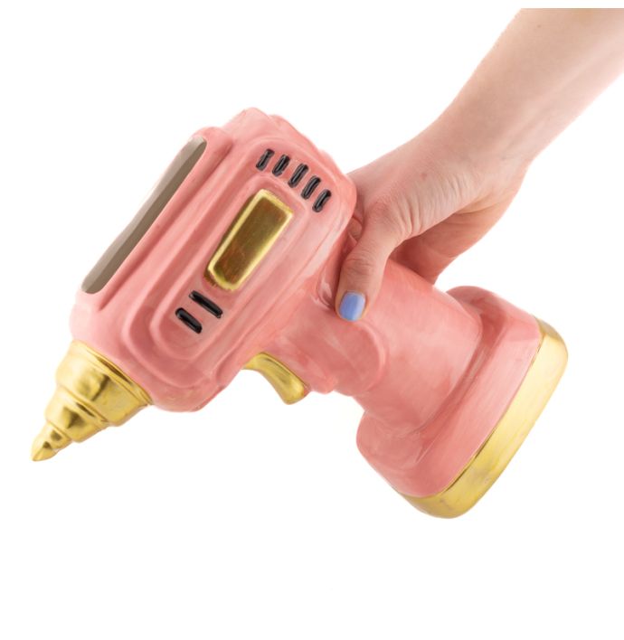Aardewerk vaas Bloemboor roze