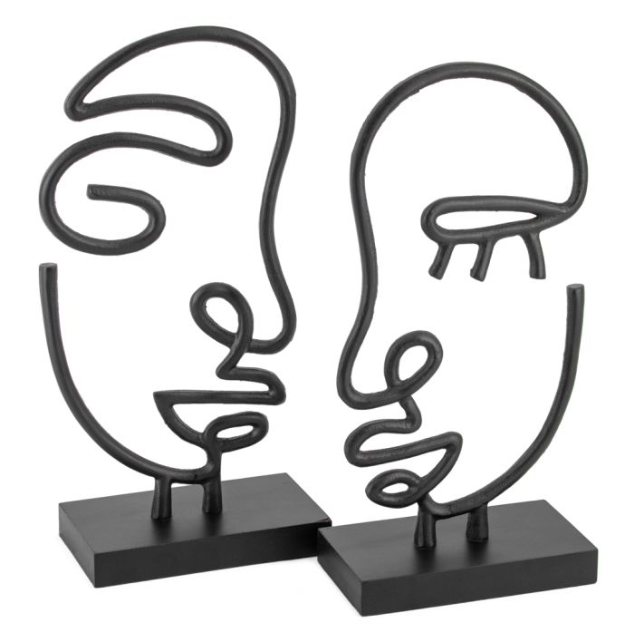 Beeld gezicht lijn zwart