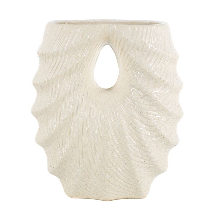 Aardewerk vaas Marina S beige