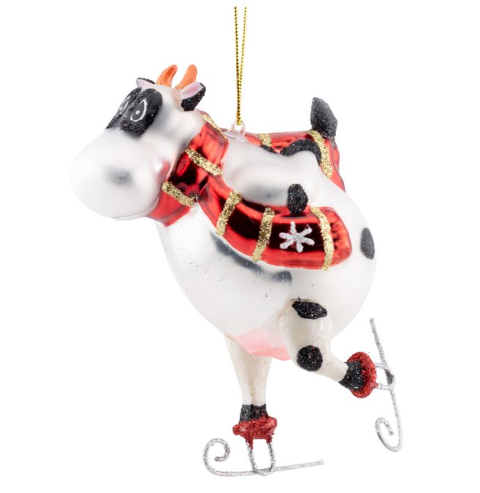 Kerstbal Koe ski