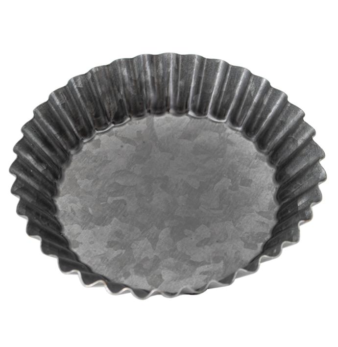 Metalen schaaltje ribbels zinc