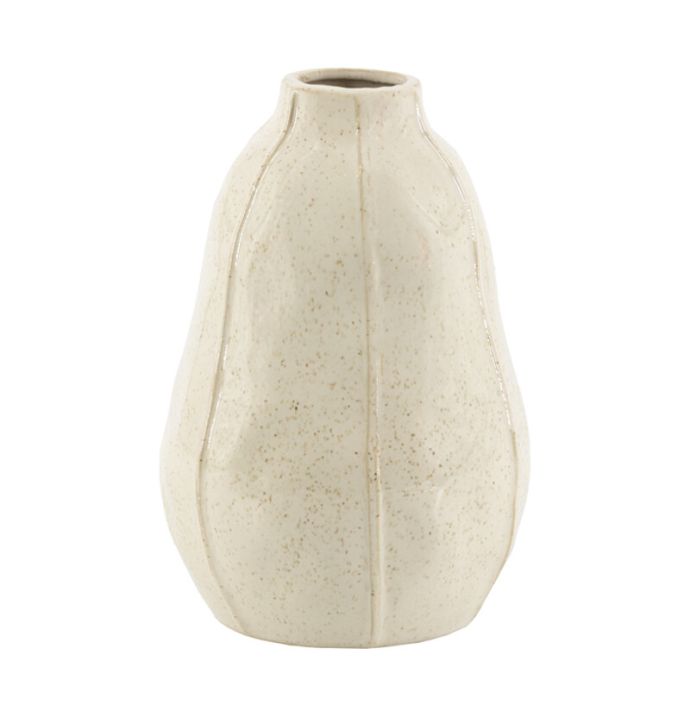 Aardewerk vaasje beige