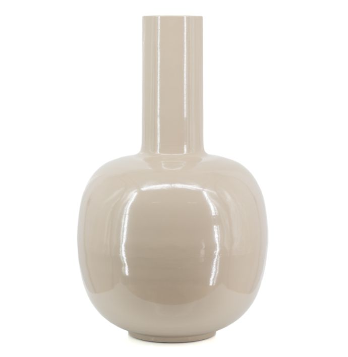 Metalen vaas Nagare glossy sand