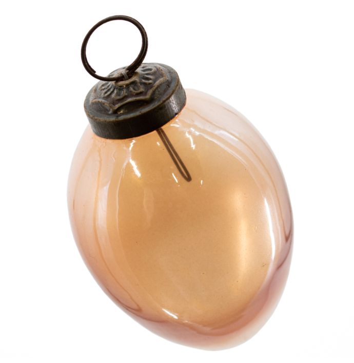 Kerstbal glas roze