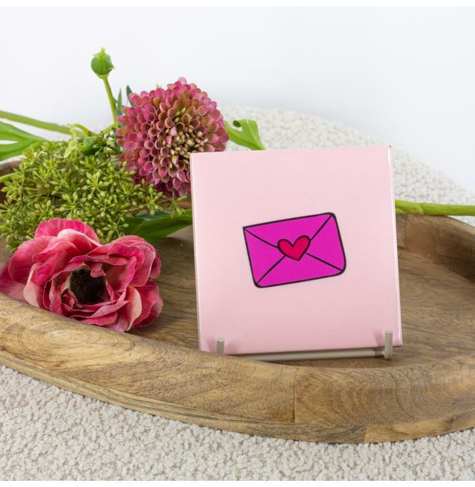 Tegeltje envelop hart
