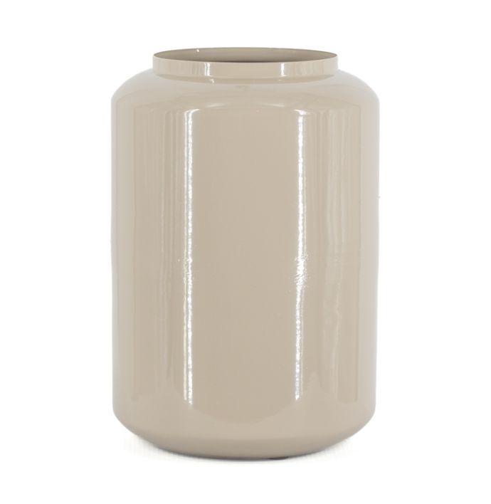 Metalen vaas Kai L glossy sand