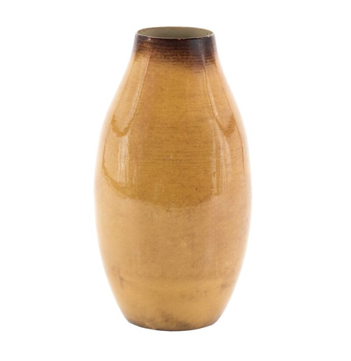 Metalen vaasje mustard