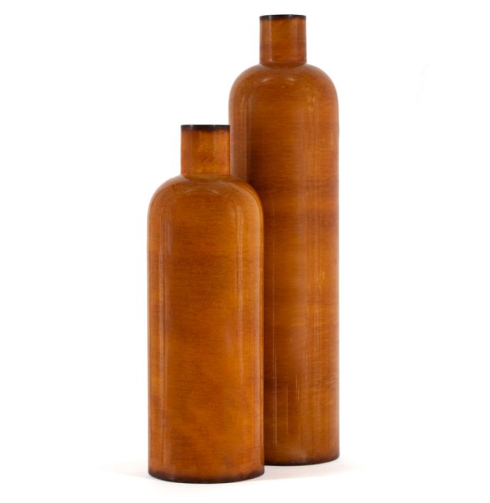 Metalen vaas tangerine