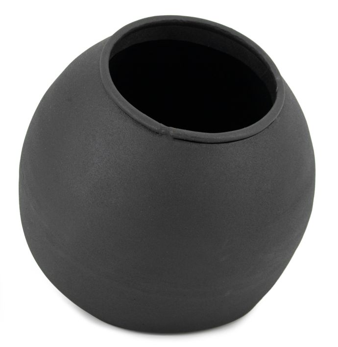 Metalen vaas zwart