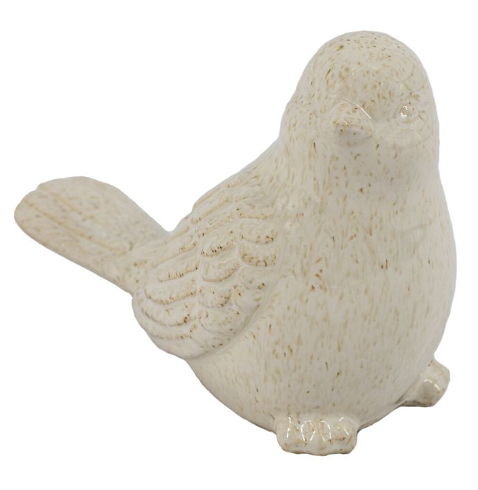 Aardewerk vogel beige wb