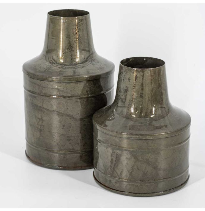 Metalen vaas olive