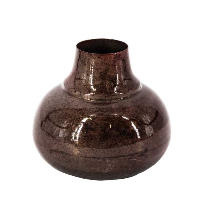 Metalen vaas rosewood