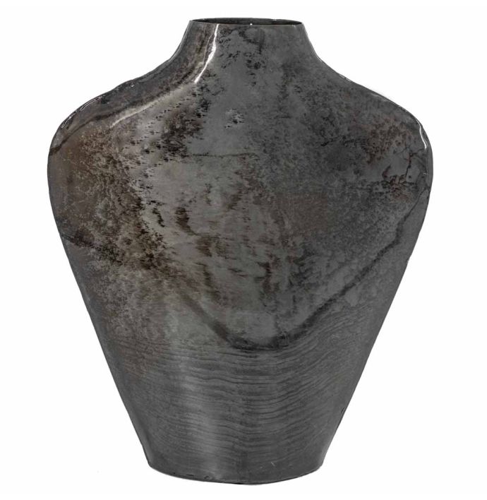 Metalen vaas blauw