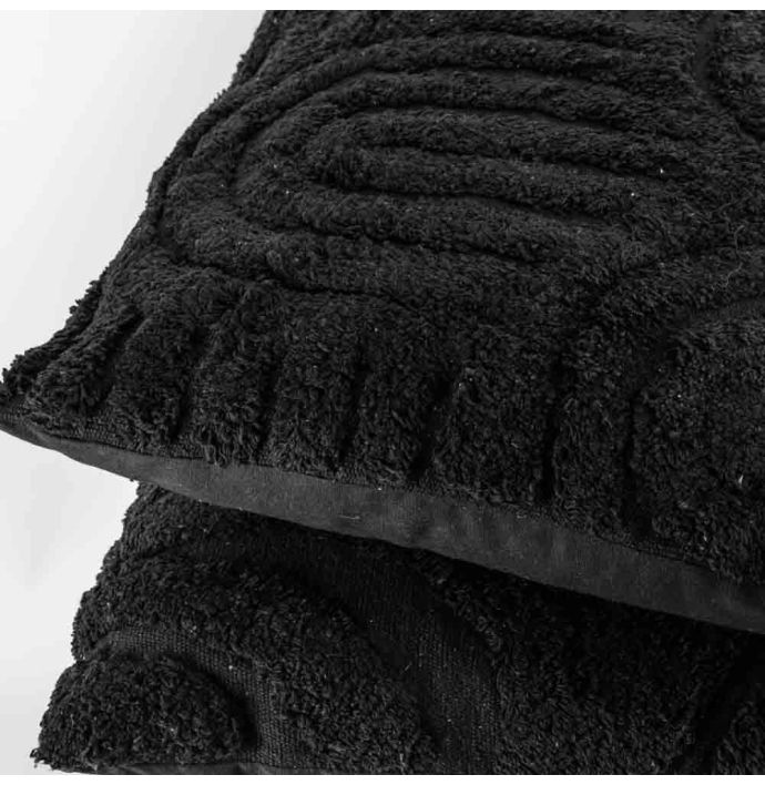 Sierkussen Fluffy organic black