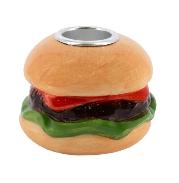 Aardewerk kaarsenstandaard burger