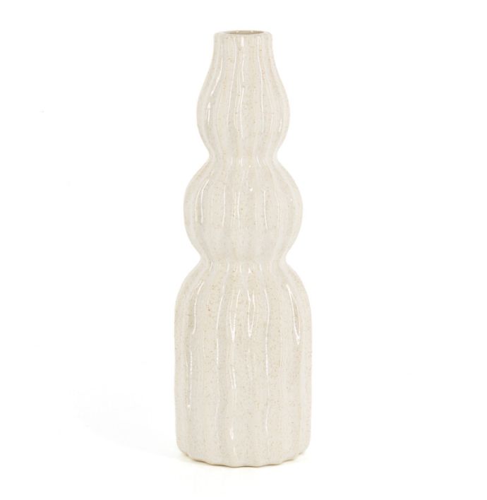 Aardewerk vaas Orbi M beige