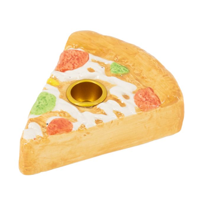 Aardewerk kaarsenstandaard pizzapunt