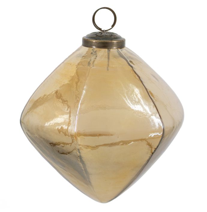 Kerstbal glas goud glans
