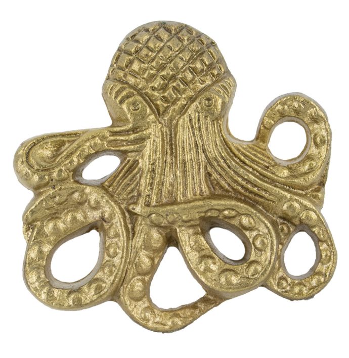 Knopje octopus goud