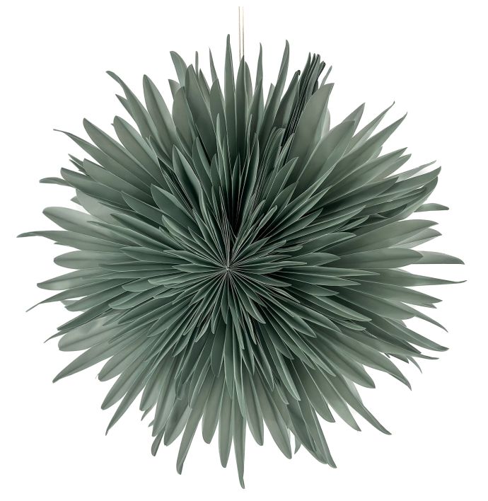 Kerstster snow 60cm turquoise met pendel