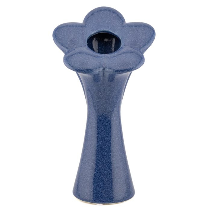 Vaas bloem blauw L