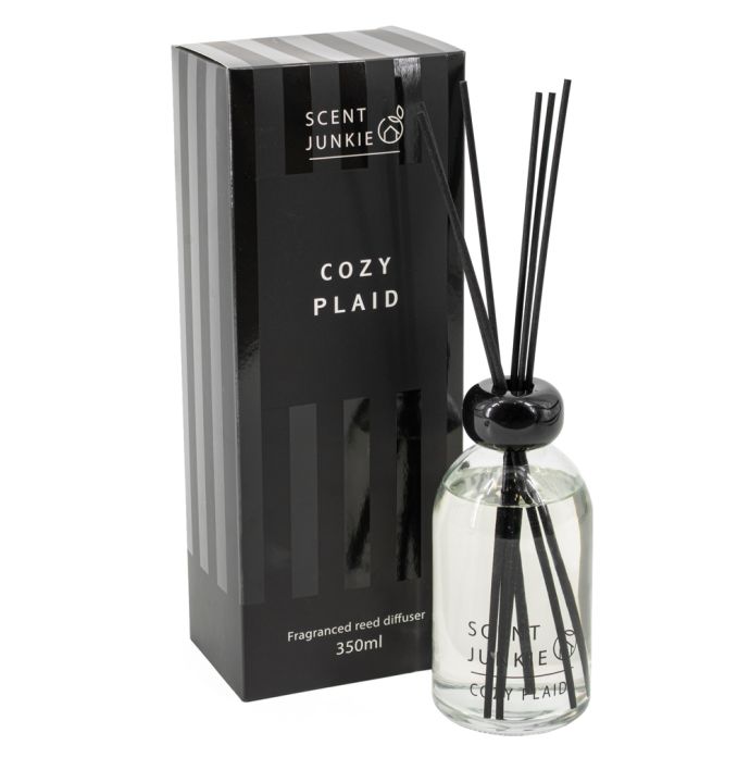 Geurdiffuser met stokjes 350ml cozy plaid