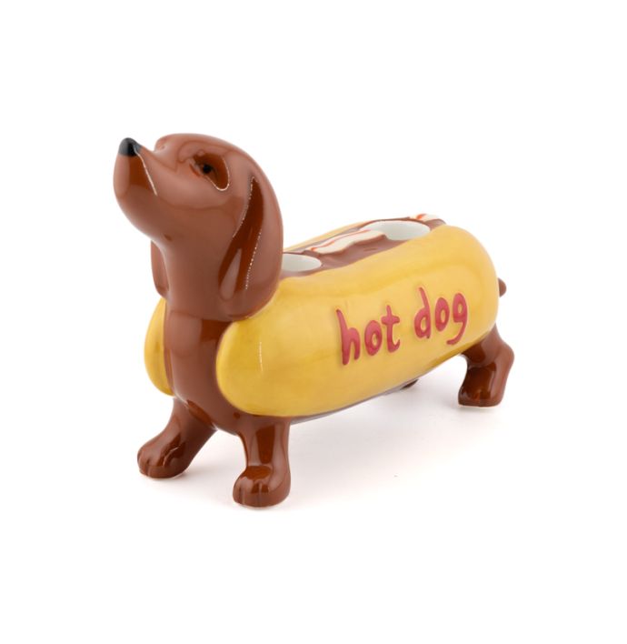 Aardewerk kaarsenstandaard Hotdog