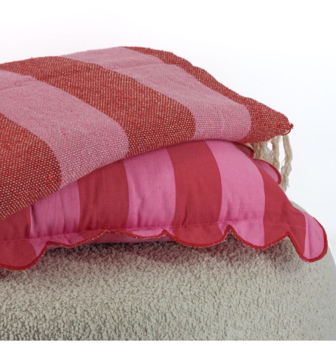Kussen Alva striped roze