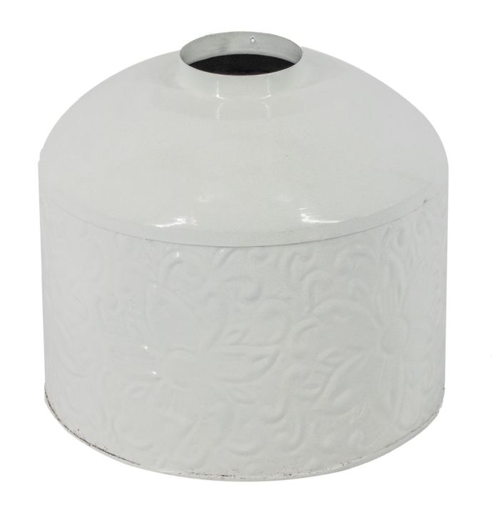 Metalen vaas white marble