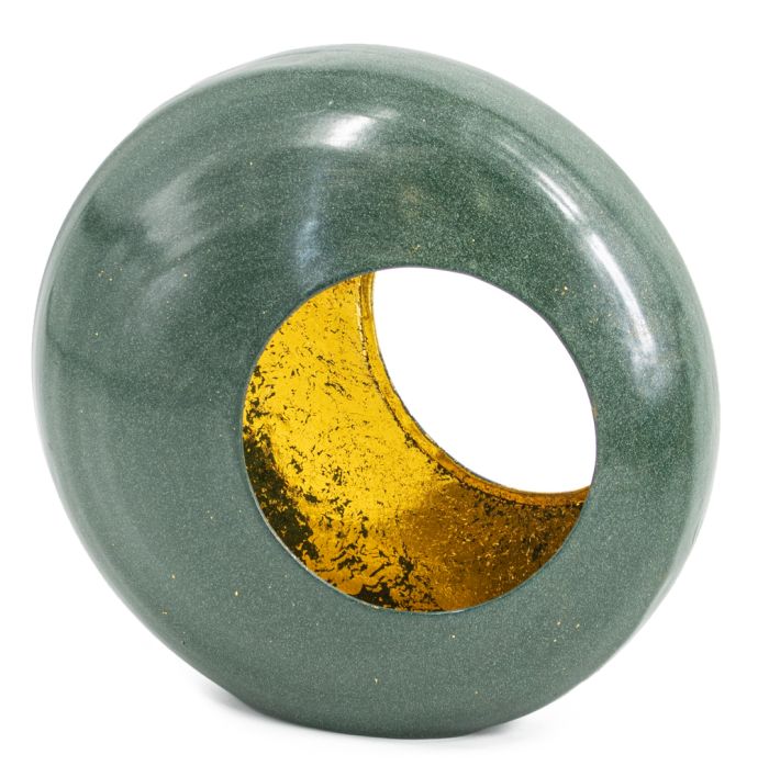 Standing egg windlicht groen