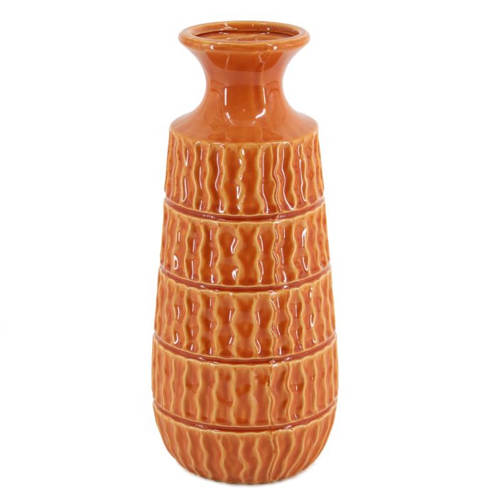 Aardewerk vaas tangerine