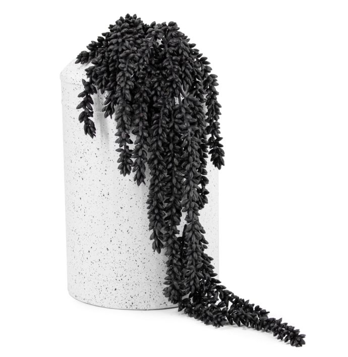 Metalen vaas white dots