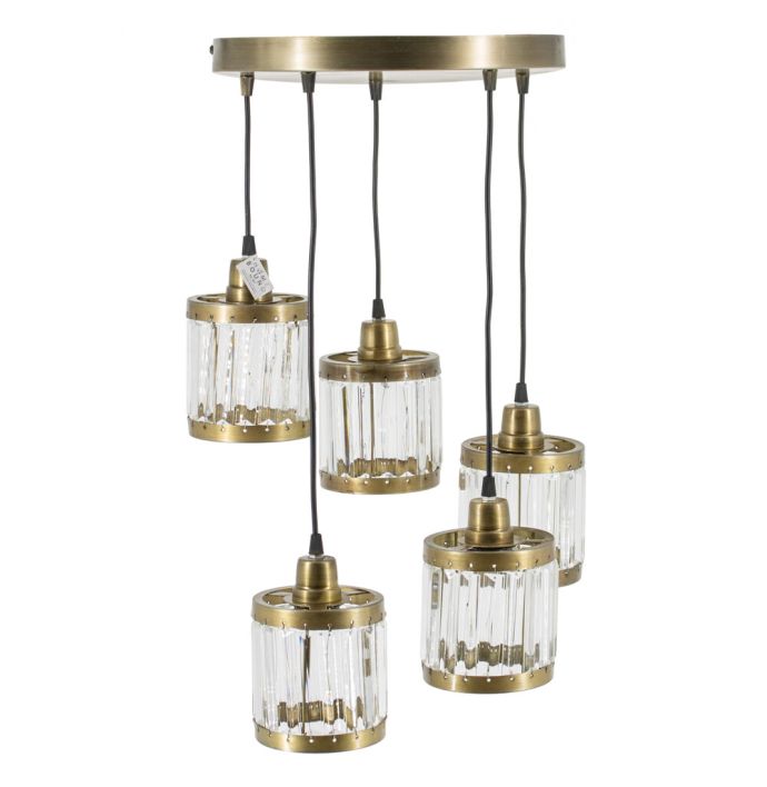 Hanglamp rond 5 bollen