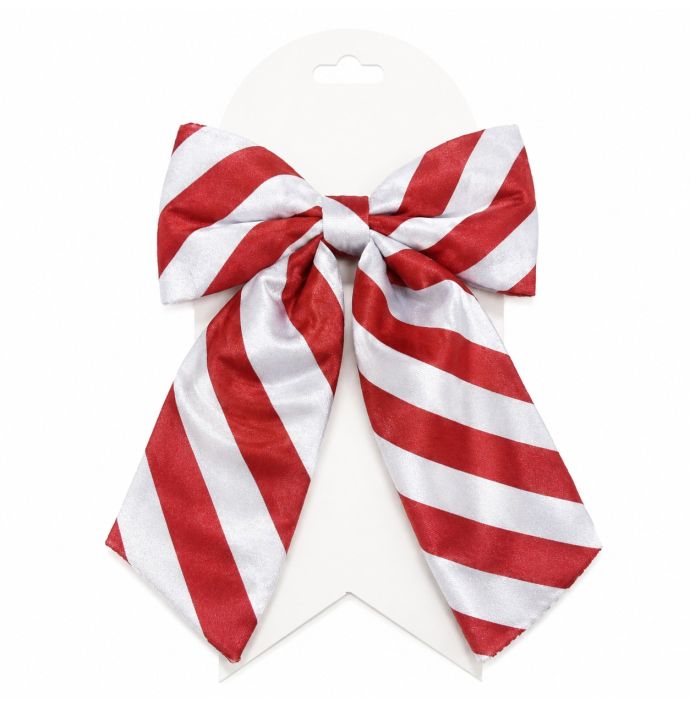 Stoffen strik 24cm rood/wit