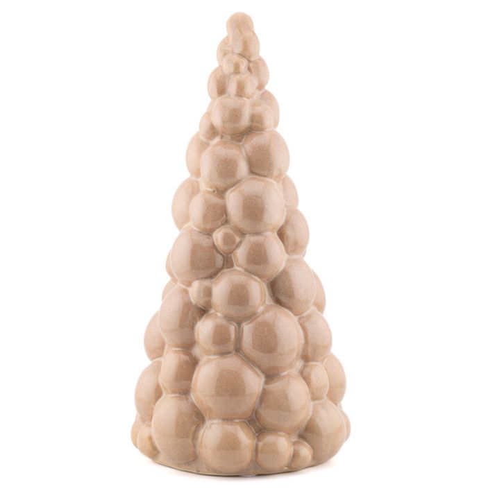 Ornament kerstboom Fir beige L