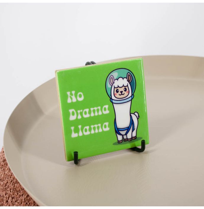 Tegeltje No drama llama