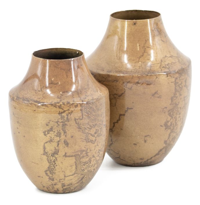 Metalen vaas peach