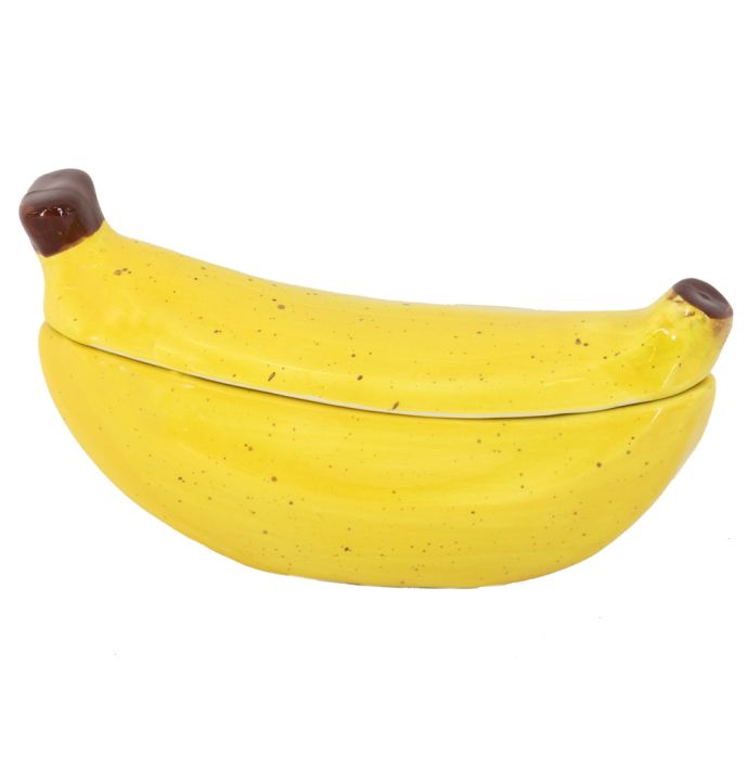 Opbergdoos met deksel banaan